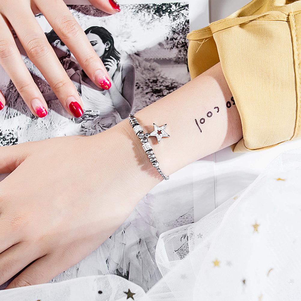 Bracelet with a Crystal Star Pendant and Adjustable Slider for Women Elegant Bracelet Friendship and Valentine Gift