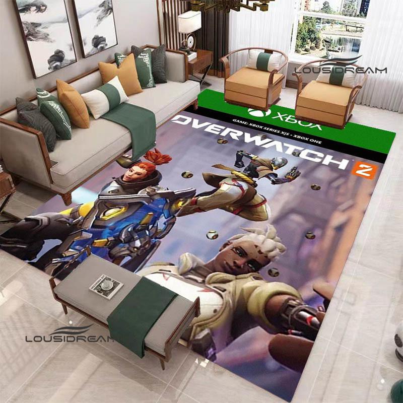 2026 Game Overwatch Printed Carpet Game Room Bedroom Non -slip Carpet Photography Prop Kawaii Rug Area Rug Birthday Gift