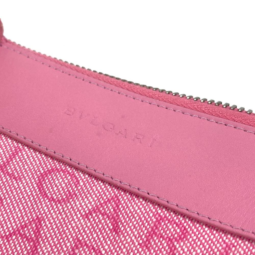 BVLGARI Logo mania Crossbody bag Pochette Shoulder Bag Canvas/Leather pink