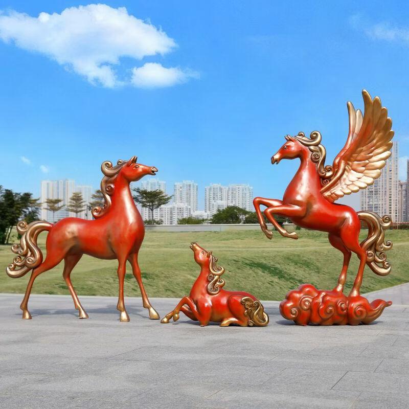 Realistic Fiberglass Horse Sculpture
