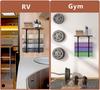Wall-Mounted Wooden and Metal Towel Rack for Bathroom Use