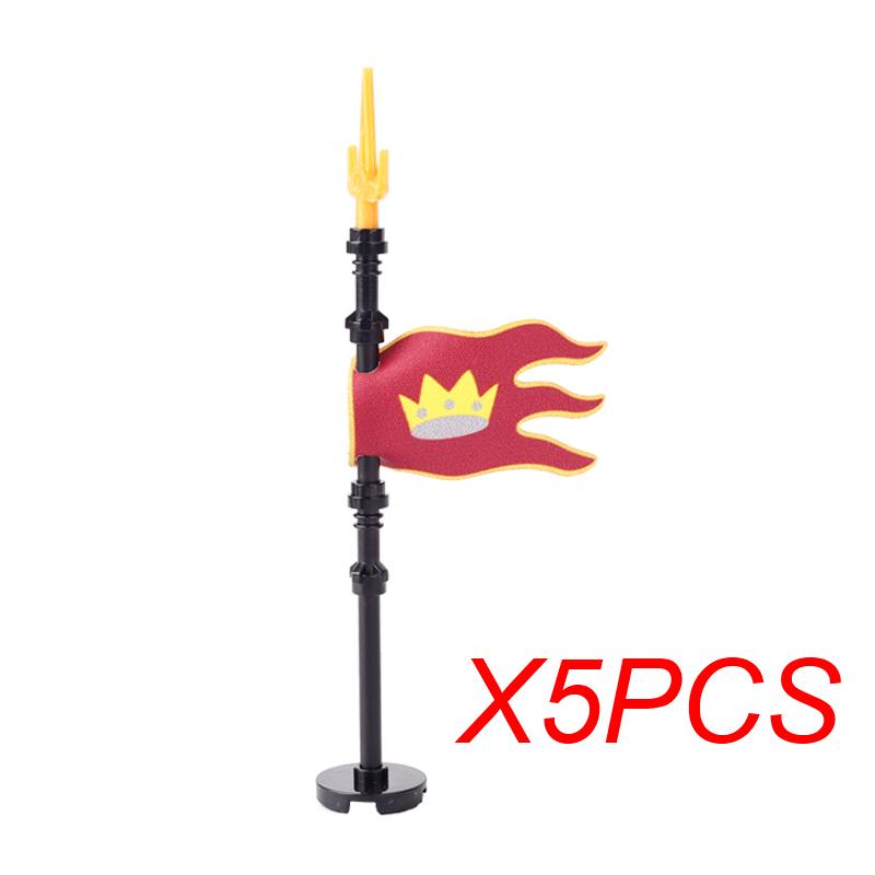 MOC Mittelalter Roter Löwe Schwarzer Adler Burg Soldat Ritter Pferd Reittier Baustein Militärfigur Weste Rüstung Fahne Spielzeug Geschenk