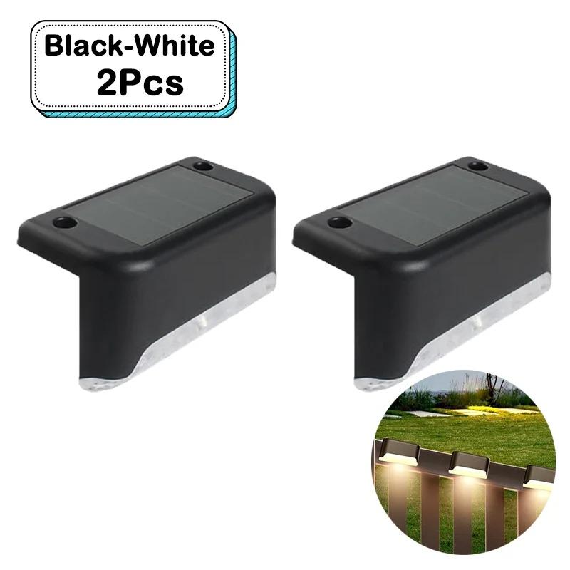 Solare Stufenleuchten für den Außenbereich Warmweiße LED Wasserdichte Treppenwegbeleuchtung für Garten Terrasse Zaun Balkondekoration Solarenergie