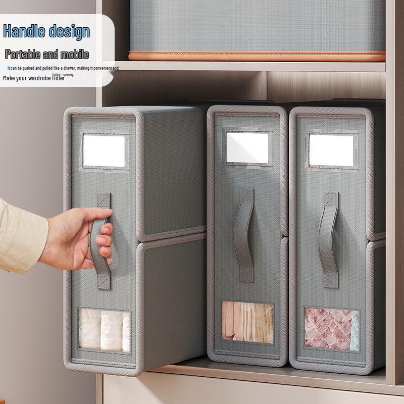 Oxford Cloth Storage Box for Bed Sheets - 4-Piece Set for Wardrobe and Bedroom Organization