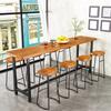 Nordic Solid Wood High Bar Table and Stool Set for Milk Tea Shops