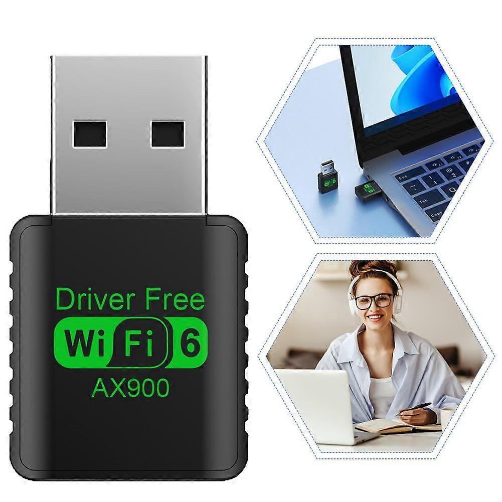 Ax900M Driverless Wifi 6 Laptop Adapter 5G Dual-Band Usb