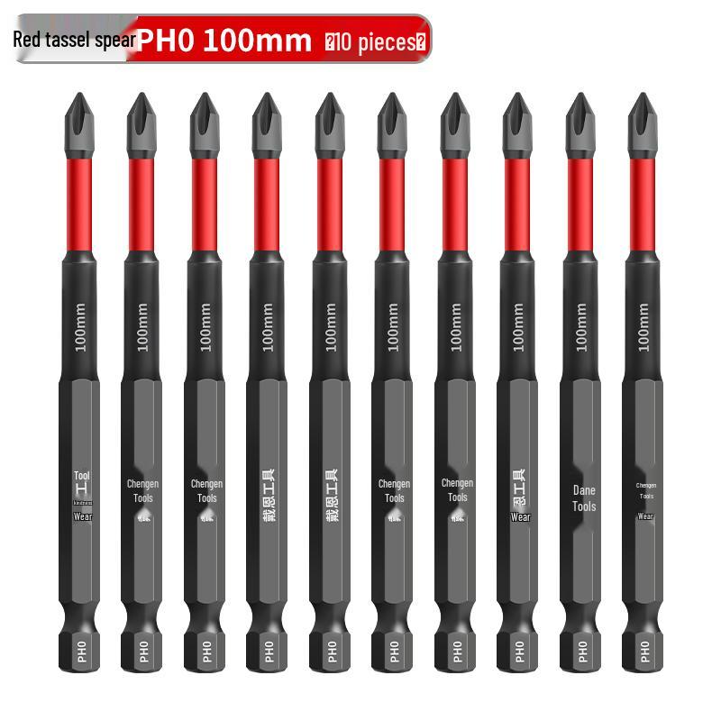 PH0 Tungsten Steel Phillips Bit: Magnetic, Impact Resistant, Non-Slip Screwdriver, Hex Shank for Electric Drill