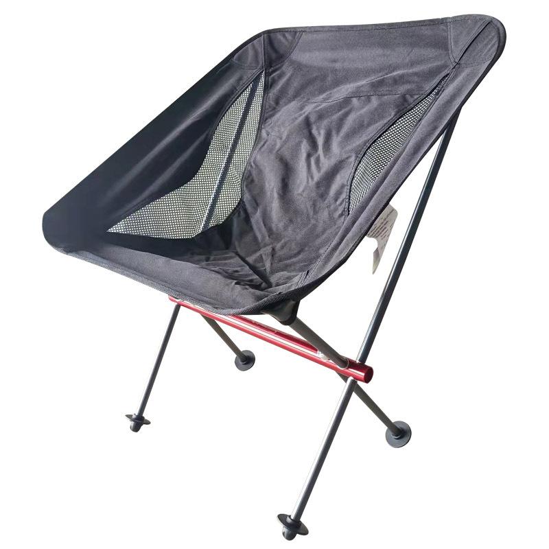 Portable Folding Moon Chair, Compact Fishing Camping Chair, Lightweight 7075 Aluminum Outdoor Stool for Travel, Hiking, Picnic