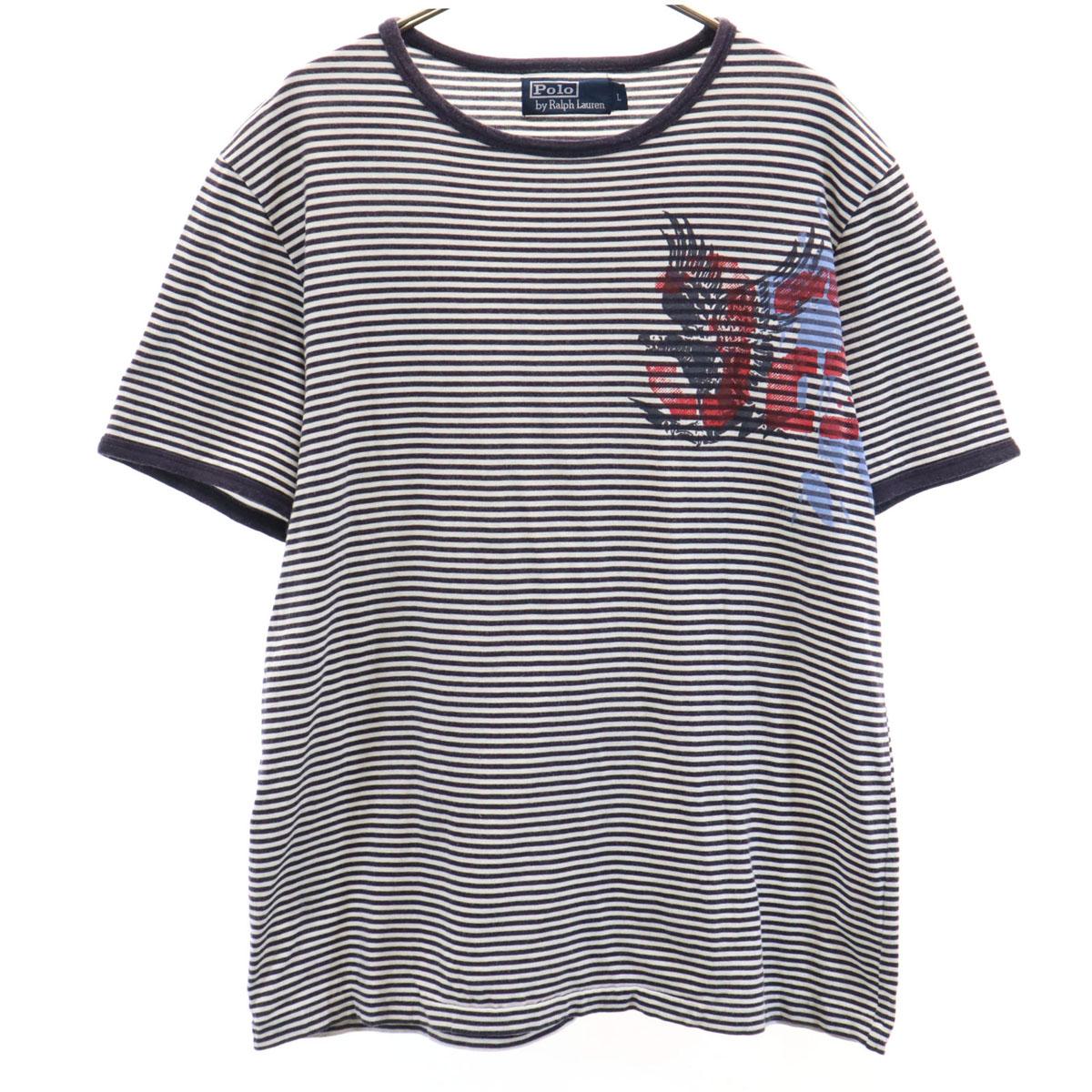 

Polo by Ralph Lauren Border Pattern Short sleeve T-shirt L Impact 21 Men s Used