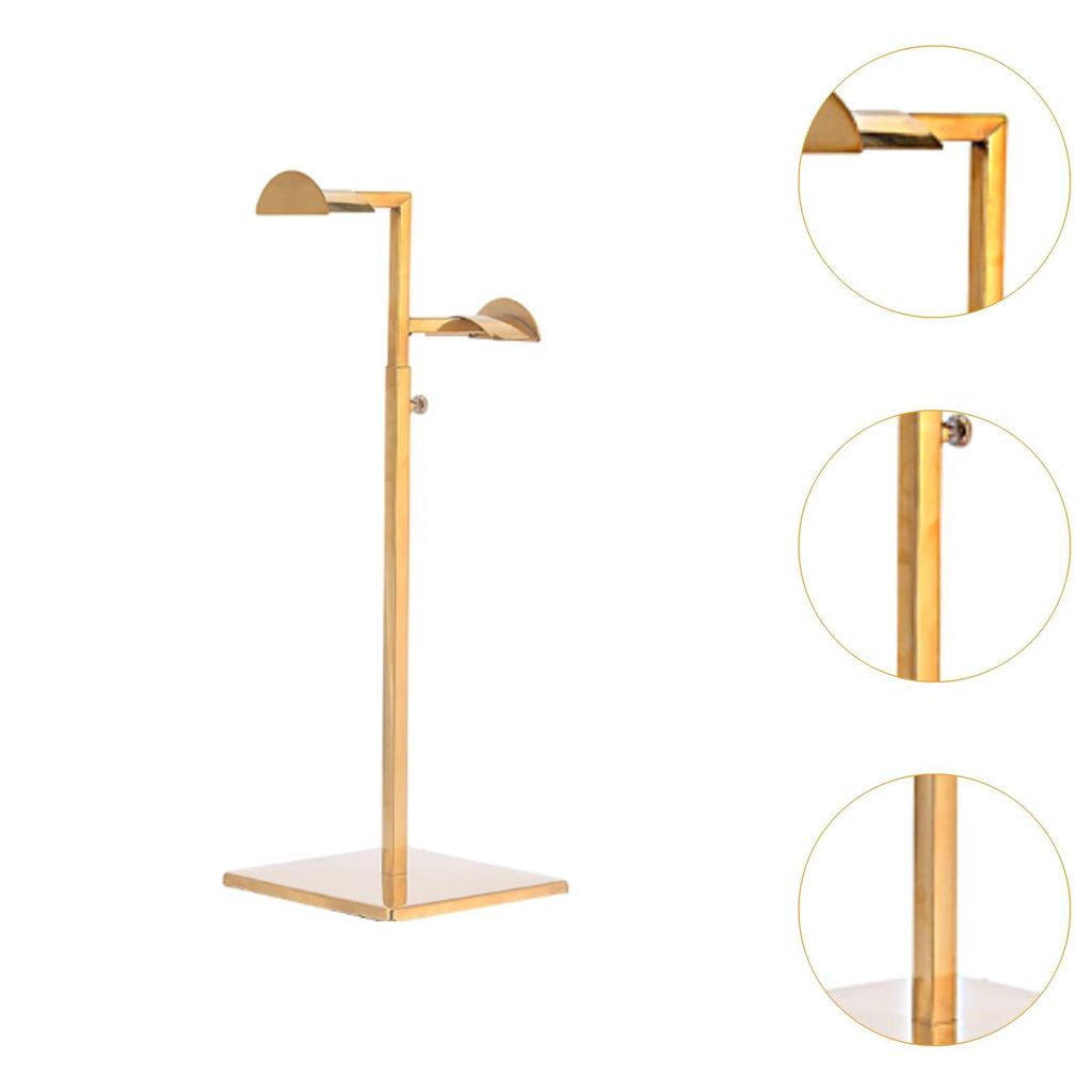 Purse Display Stand Stainless Steel Rack for Women’s Handbags Adjustable Height Holder Shelf Organizer