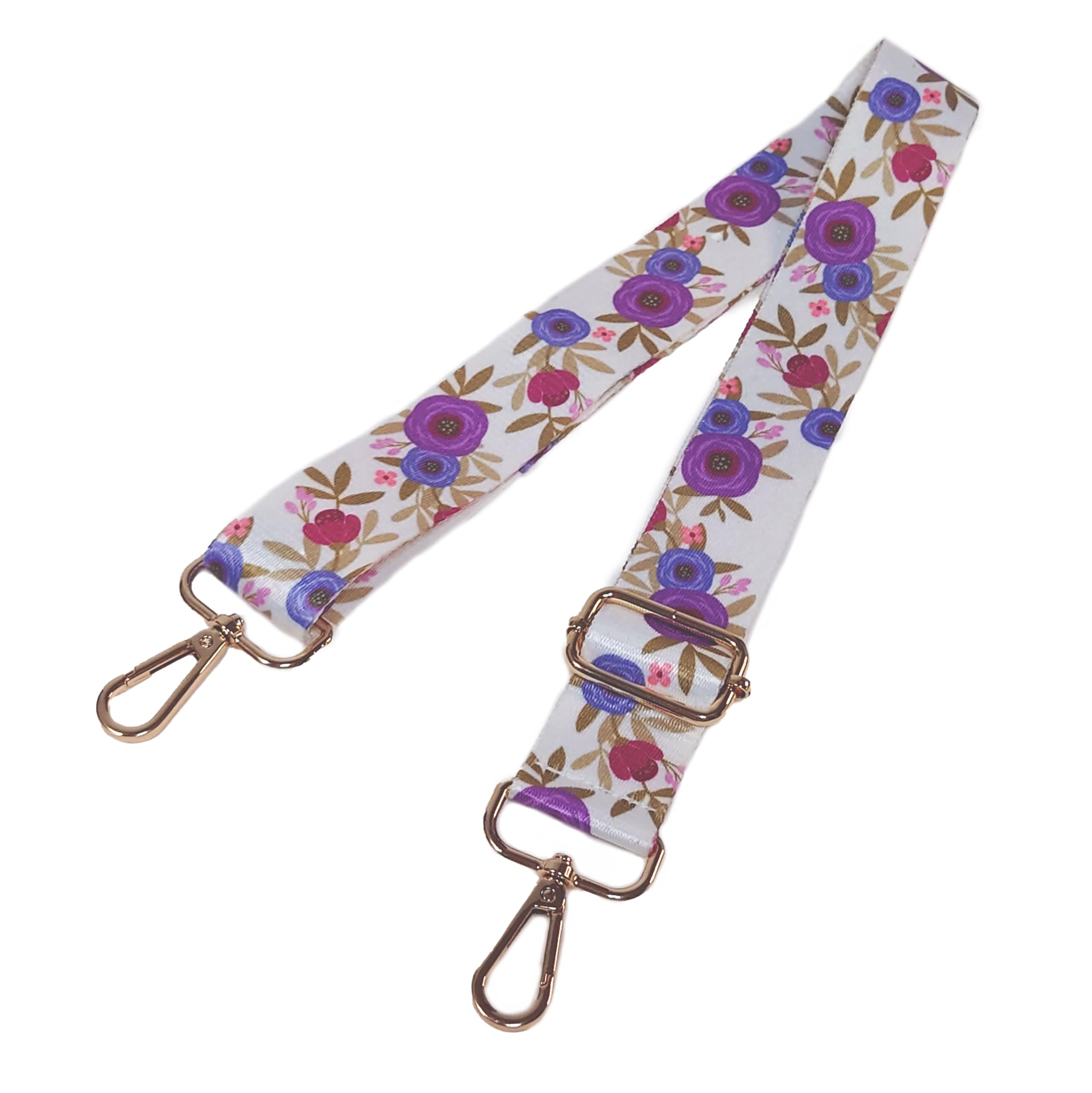

[miagolale] Retro Flower Shoulder Strap, Shoulder Bag, Smartphone, Sacoche, Cute Shoulder Strap, White