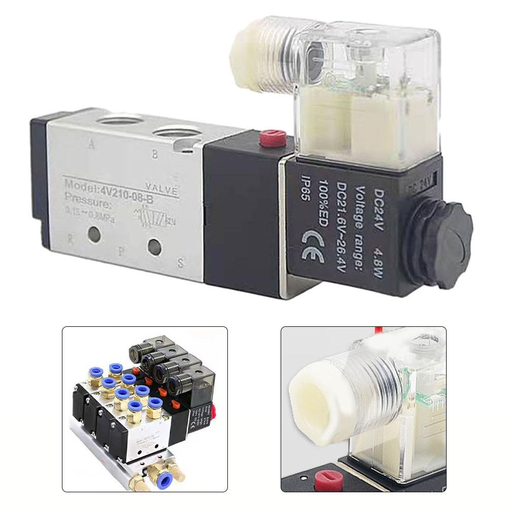 

Електромагнітний клапан DC24V AC220V 4V210-08 DIN Тип розетки Тип виходу Алюмінієвий сплав AC220V