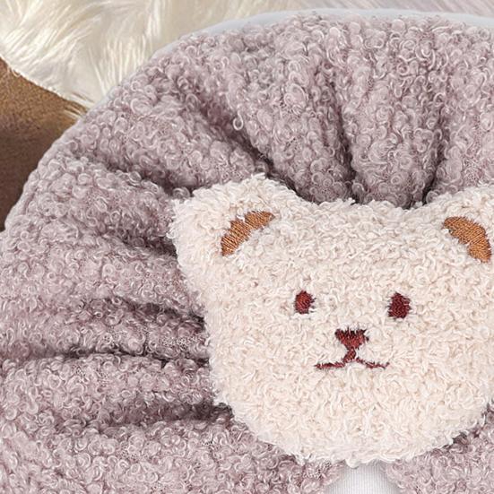 Children Hat Cartoon Bear Design Comfortable Elastic Fit Knitting Hat All-Round Thermal Protection Winter Baby Hat