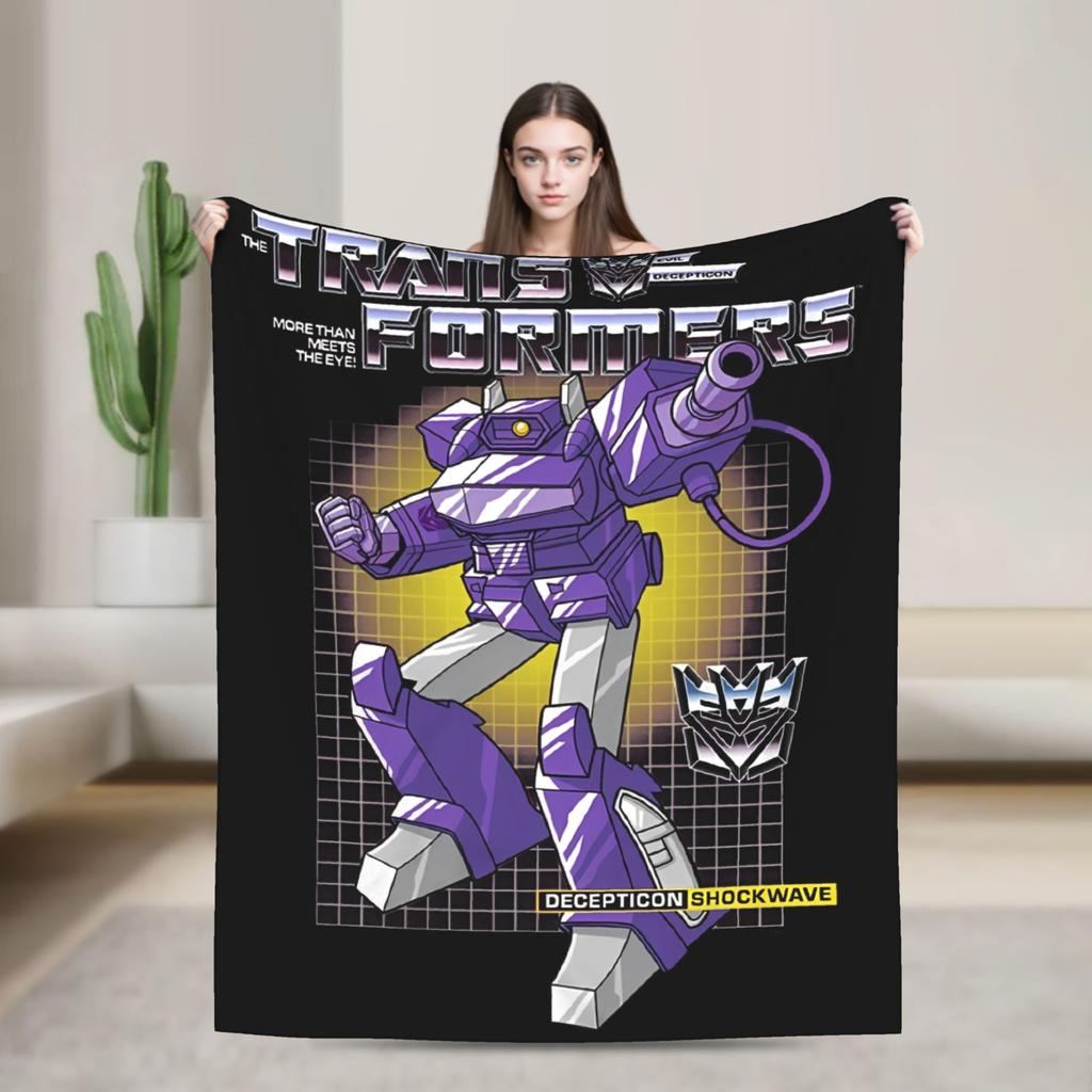 Transformers Decepticons Soundwave Blankets Robot Flannel Funny Warm Throw Blanket for Bedspread Spring/Autumn Couch