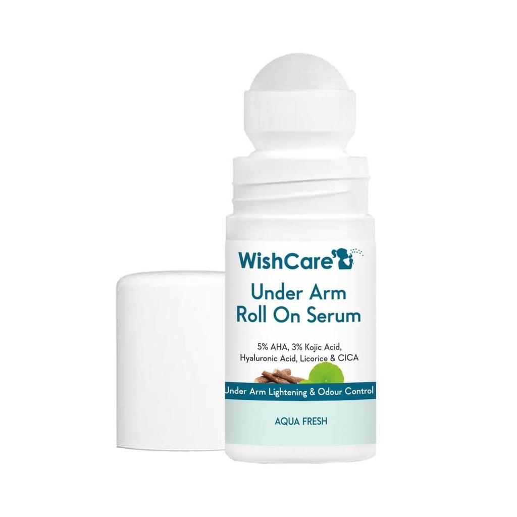WishCare Underarm Roll On Serum 50ml Pack of 1 for Brightening, Odour Control, Hydrating, Long-Lasting Fragrance