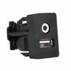 Car Boat Dash Flush Mount USB Port 3.5mm AUX Jack Extension Cable   Mounting Panel