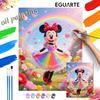 Rainbow Minnie Oil Painting Hand Painting Coloring Painting Handmade Diy Home Decoration Gift