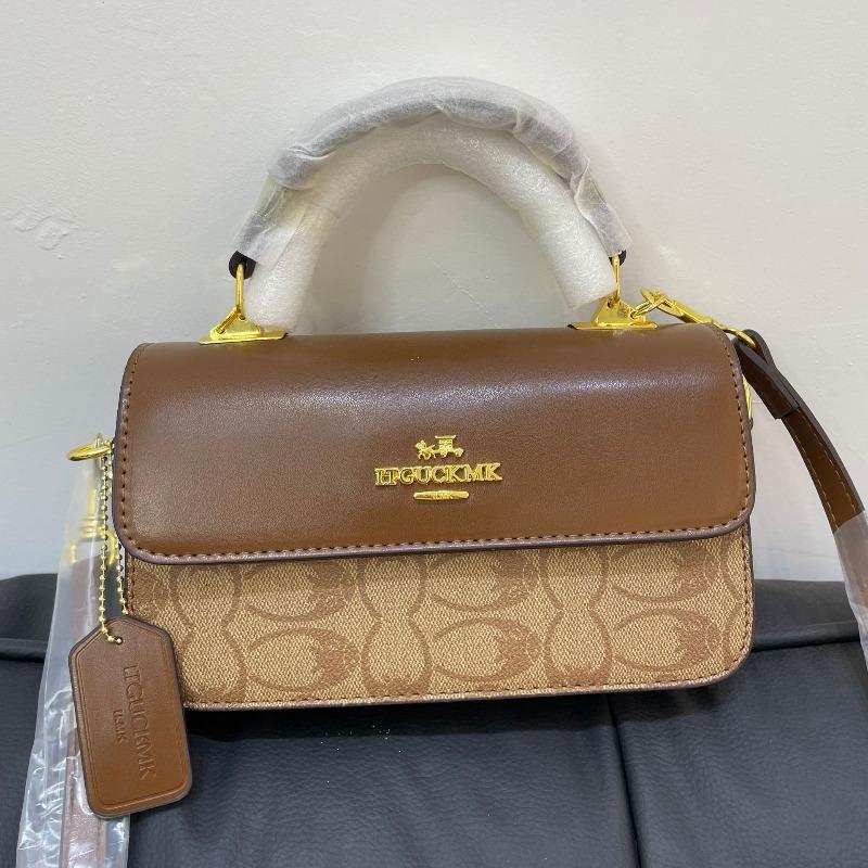 Premium taşınabilir küçük kare çanta sonbahar yeni retro baskılı el çantası çok yönlü moda omuz postacı çantası
