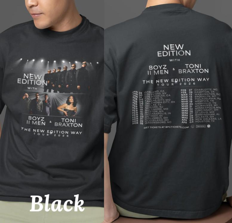 unisex shirt New Edition Boyz II Men and Toni Braxton Shirt L