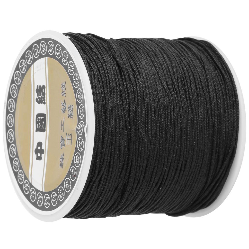 Nylon Satin Cord Mandala Crafts Rattail Trim Thread DIY Chinese Knotting Jewelry Making 0.8mm