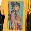Cyberpunk Samurai Mädchen T-Shirt | Anime Streetwear Shirt | Futuristisches Krieger Grafik-T-Shirt | Japanische Cybercore Kleidung XS bis 5XL