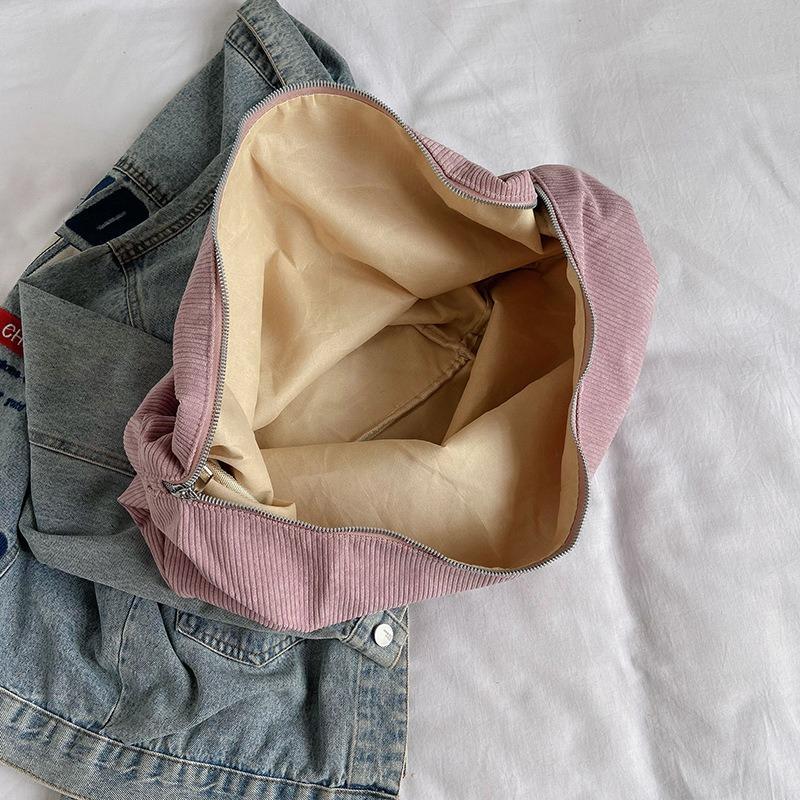 Women's Bag Corduroy New Shoulder Bag Simple Large Capacity Bucket Bag Bag Bag