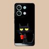 Cute Coffee Cat Matte TPU Mobile Phone Case for Xiaomi 15 14 13 12 Mi 11 T Ultra Lite Pro S X 5G Colorful Printing Cover