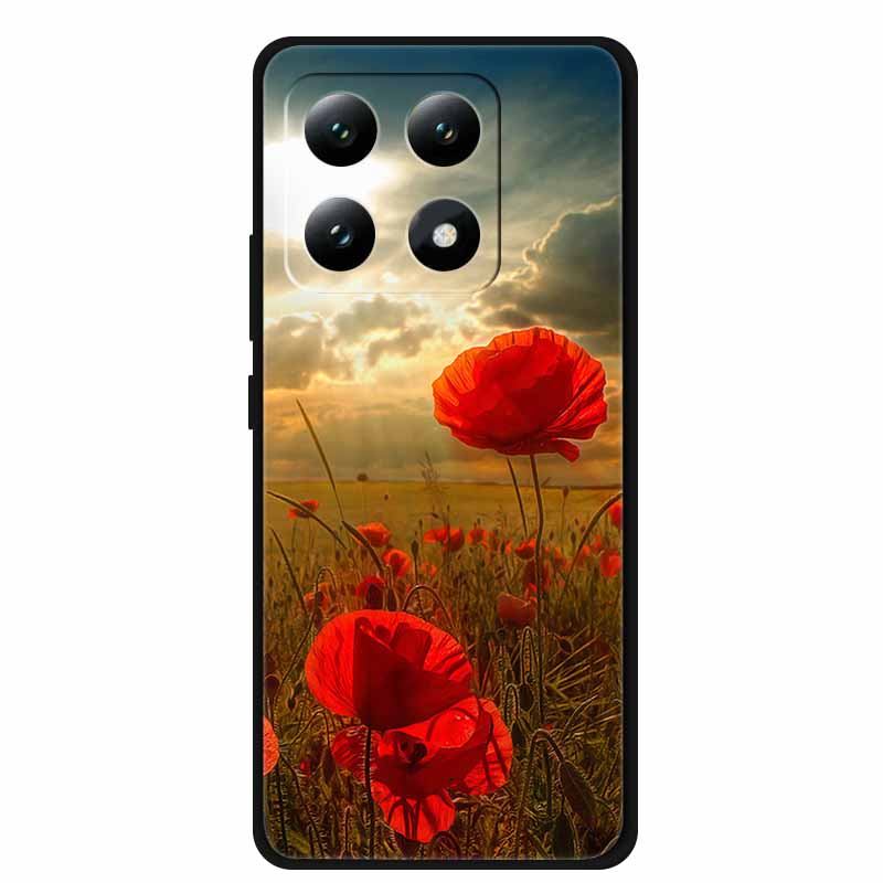 For Xiaomi 15T 5G Case Colorful Flowers Soft Silicone TPU Back Case For Xiaomi 15T Pro 5G Capa Boho Colorida Anti-Scratch Cover