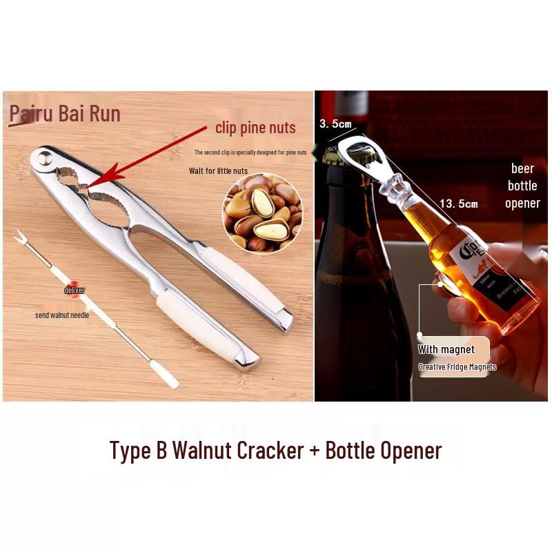Stainless Steel Multi-functional Nut Cracker