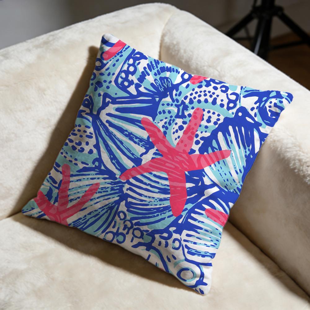 Stylish LLilly Pulitzerable Cushion Cover Soft Decorative Pillow Case Suitable for Bedroom Sofa Car Travel Use