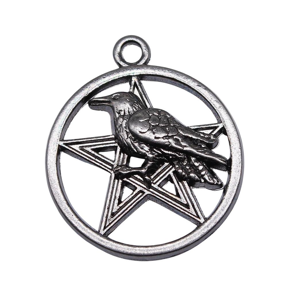 

5шт подвески в виде вороны пистолет черный цвет цинковый сплав 30х25мм