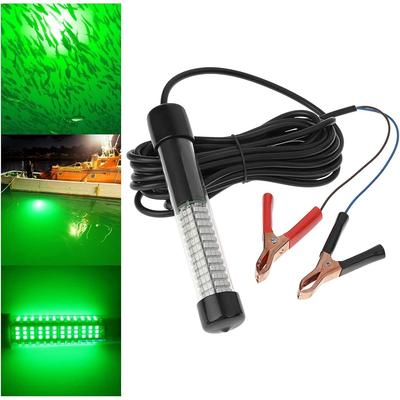 12V Tauch-Angelicht, 2000LM Unterwasser Grüne Fischlockstofflampe mit 5M Kabel für Boot Nachtfischen