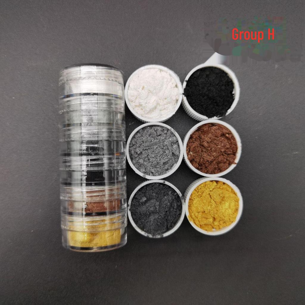 6-Color Pearl Glitter Crystal Slime Mold Kit for DIY Crafting