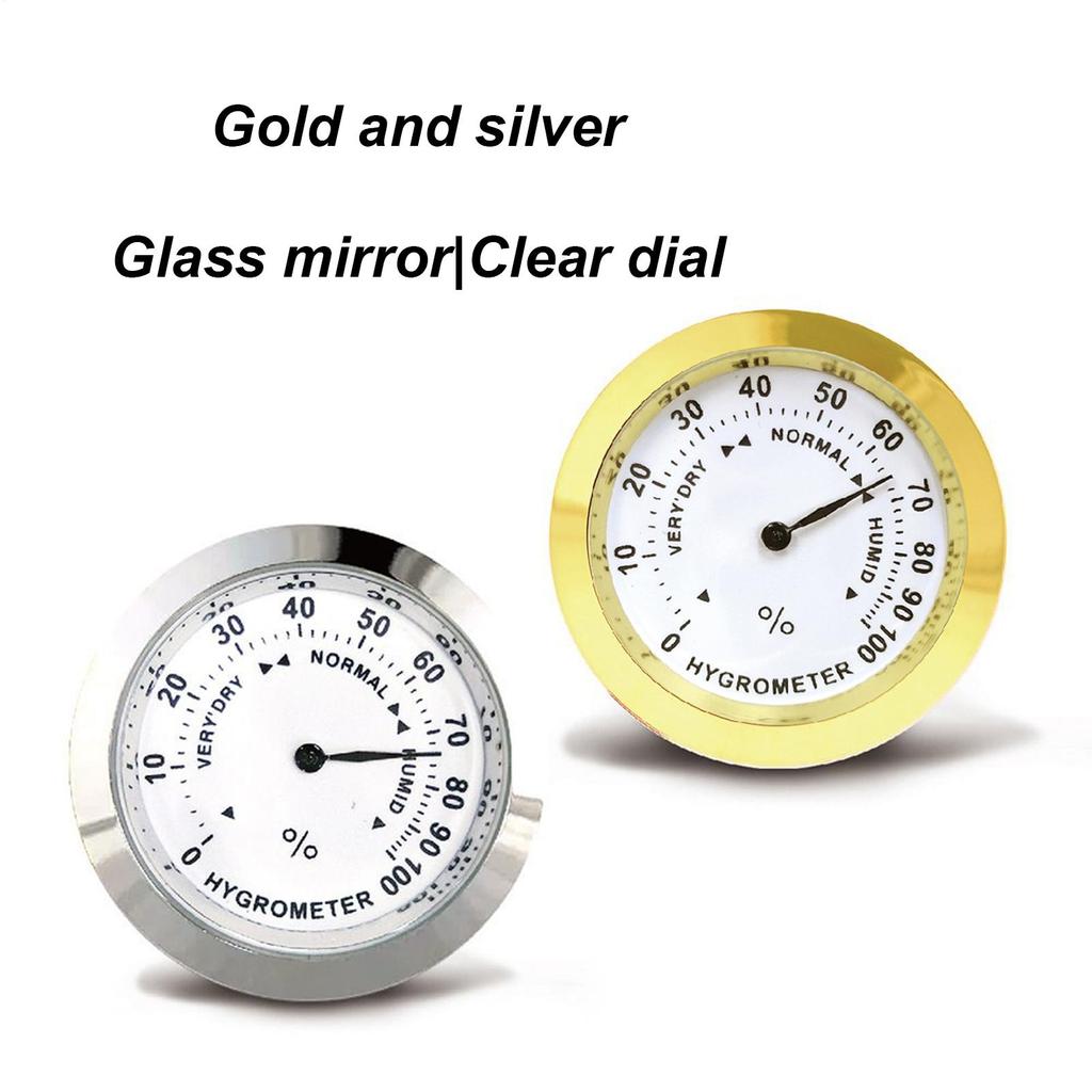 Analog Hygrometer High Precision Analog Round Humidity Sensor Hygrometer Monitor for Humidor Cabinet Cans Care and Maintenance