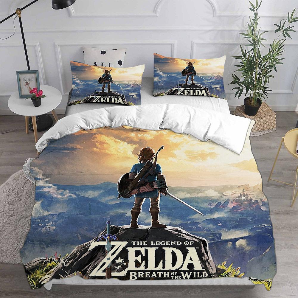 Anime Legend of Zelda Comforter Quilt Bed Cover Duvet Cover Pillow Case 2-3 Pieces EU Single EU Double US Twin Sets Kids Adult