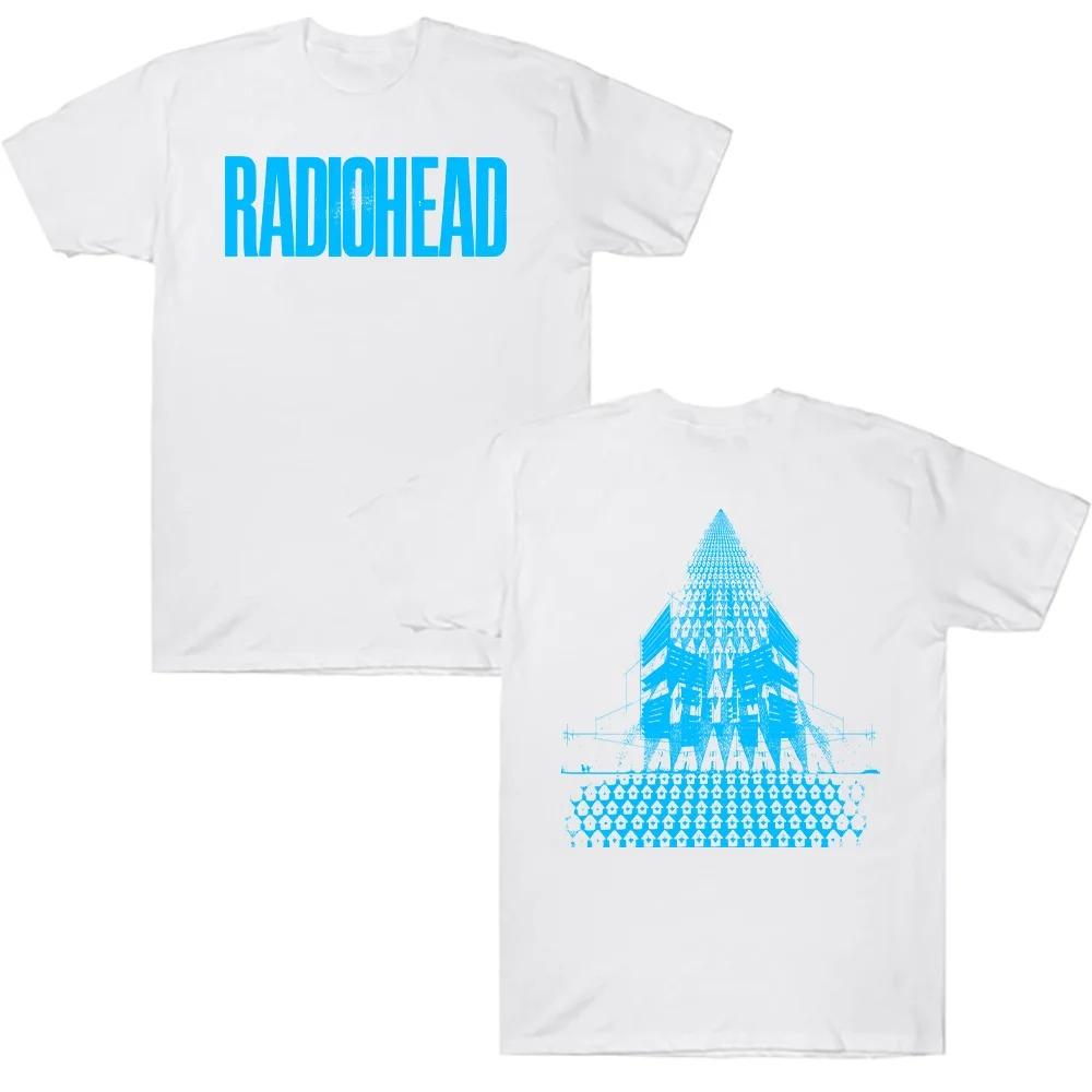 

Футболки с графическим принтом группы Radiohead, модные хлопковые футболки в летнее стиле, Харадзюку, для мужчин и женщин, уличная одежда, свободный крой, дышащие. 4XL
