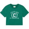 New MLB Cleveland Guardians T Shirt Women's Green 3FTSV0443-45GNS
