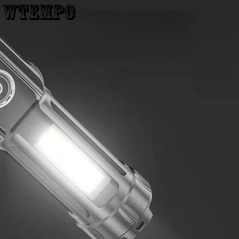 LED High Light Remote Flashlight USB Charging Telescopic Zoom Flashlight Outdoor Portable Small Flashlight