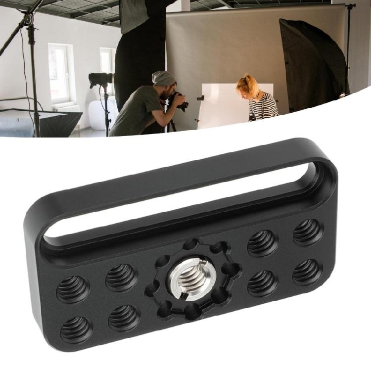 Multifunctional Camera Mounting Panel For Studio Equipment Featuring 3/8" Compatible Holes Portable Aluminum Alloy Build