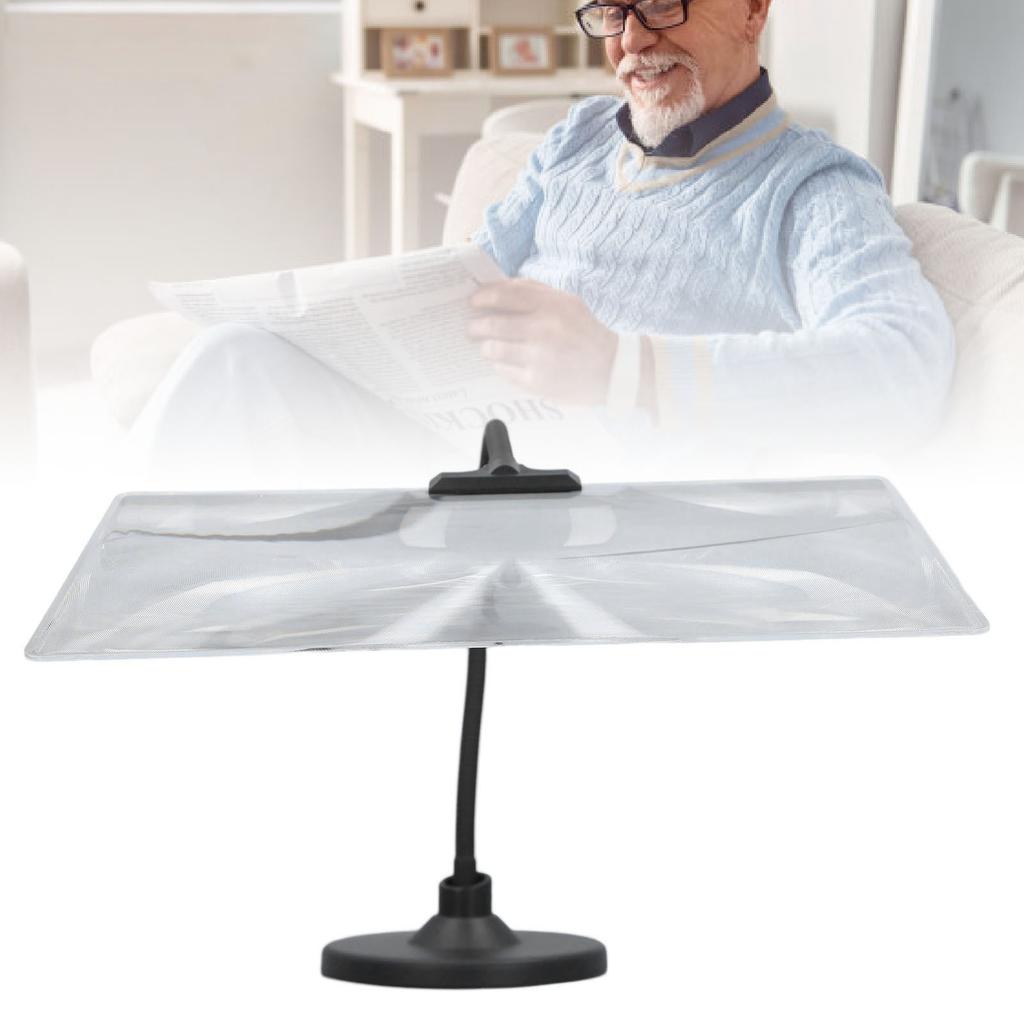 Lupa 4X ze stojakiem Elastyczna gęsia szyja Obciążona podstawa Duża lupa do stron dla słabowidzących Seniorów do czytania