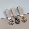 Personalize Name Number Suede Leather Car Keychain Business Gift Laser Custom Logo Leather Bag Keyring Men Women Key Chain Ring