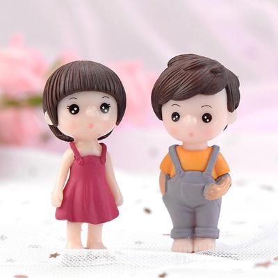 Mini Fairy Garden Cute Doll Craft Boy Girl Ornament Couples Figurine Little Lovers Miniature