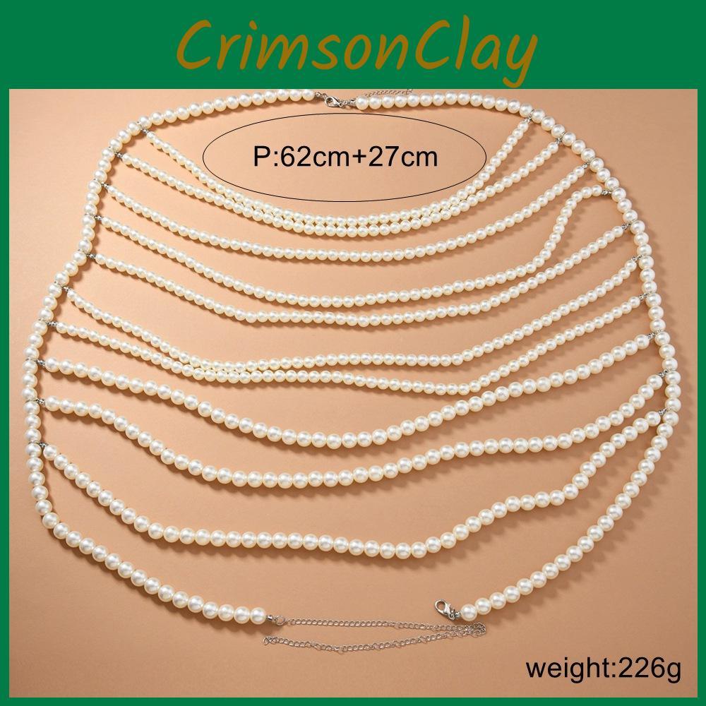 Sophisticated Pearl Body Chain For Night Out Fashion Accessories