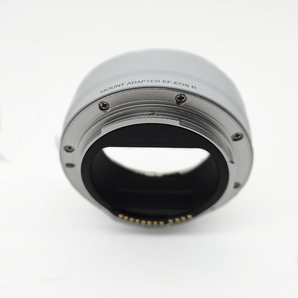 Biały adapter mocowania obiektywu EF-EOS R do obiektywów Canon EF/EF-S Kompatybilny z aparatami EOS R, Kontroler Pierścieniowy Konwertera Obiektywu z Autofokusem