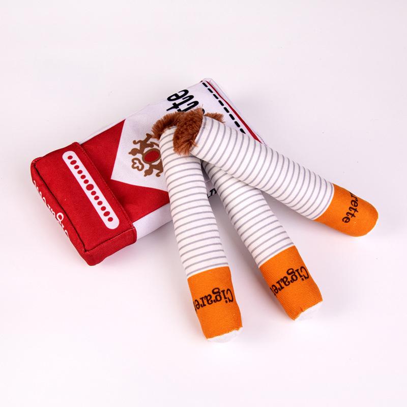 Interessantes interaktives Plüschhundespielzeug kreatives Zigarettendesign Kauspielzeug perfektes Haustiergeschenk zum Spielen mit Hundespielzeug
