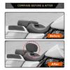 Motorcycle Front Driver Rider Backrest PU Leather Cushion Pad For Harley Touring CVO Electra Road Street Glide Road King 09-22