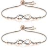 2 Pcs Bracelet Adjustable Friendship Bracelet For For Friends Families Lover