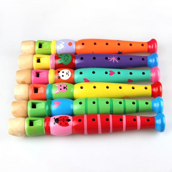 Bunte Holzflöte Anfänger Kleinkind Teenager Früherziehung Musik Klangspielzeug Jungen Mädchen Lernen Musikinstrument