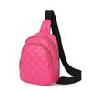2026 Women's Textured PU Chest Bag: Fashion Diamond Lattice with Wide Shoulder Strap for Casual Wear