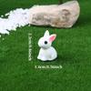 50pcs/10pcs Miniature Resin Rabbit Figurines - Realistic Mini Bunnies, Collectibles for Dollhouse Diorama, Mini House Decor